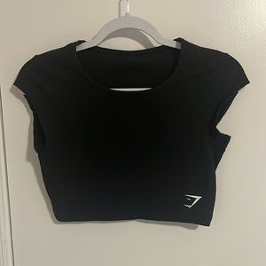 Black Gymshark crop top